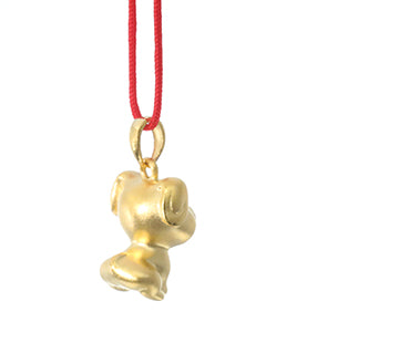 24K Gold Dog Pendant