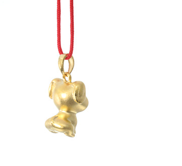 24K Gold Dog Pendant