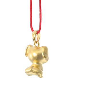 24K Gold Dog Pendant