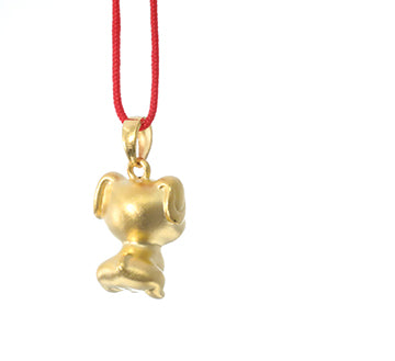 24K Gold Dog Pendant