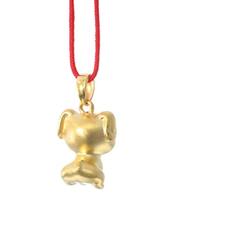 24K Gold Dog Pendant