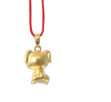 24K Gold Dog Pendant