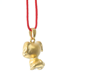 24K Gold Dog Pendant