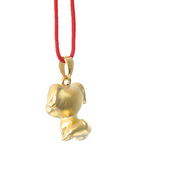 24K Gold Dog Pendant