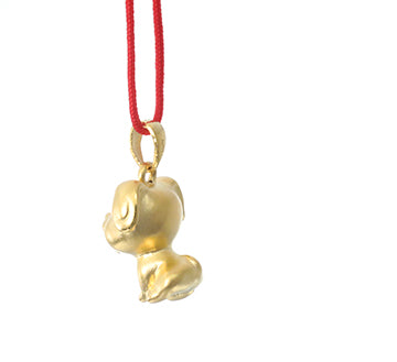 24K Gold Dog Pendant