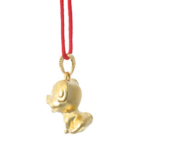 24K Gold Dog Pendant