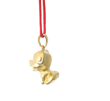 24K Gold Dog Pendant