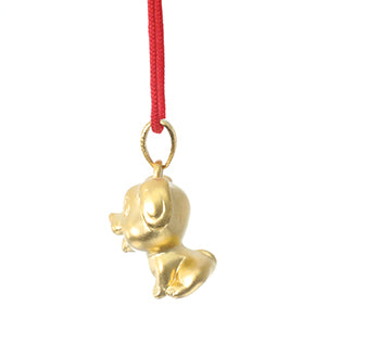 24K Gold Dog Pendant