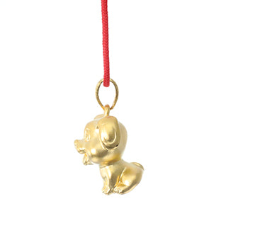 24K Gold Dog Pendant