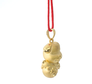 24K Gold Dog Pendant