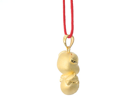 24K Gold Dog Pendant