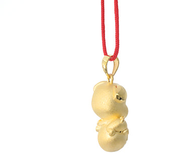 24K Gold Dog Pendant