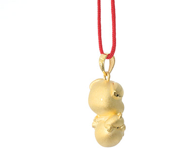 24K Gold Dog Pendant