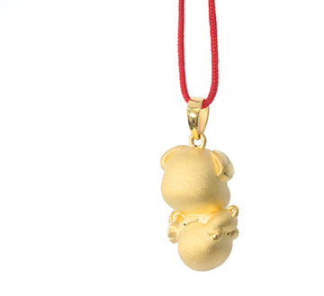 24K Gold Dog Pendant