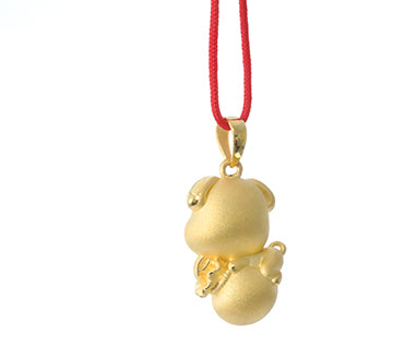 24K Gold Dog Pendant