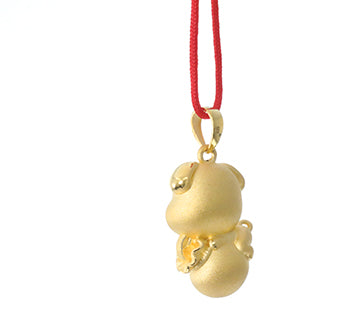 24K Gold Dog Pendant