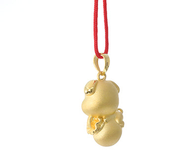 24K Gold Dog Pendant