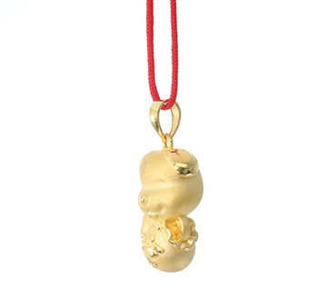 24K Gold Dog Pendant