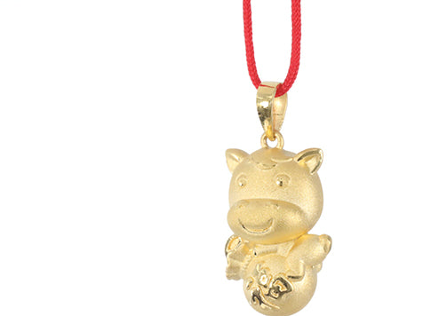 24K Gold Horse Pendant