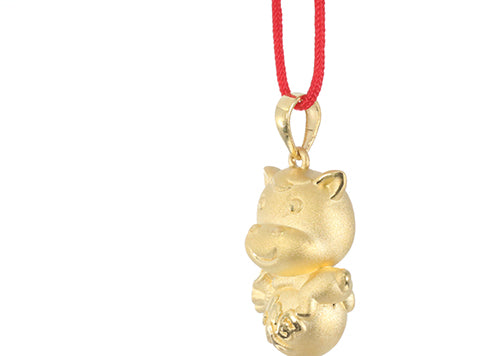 24K Gold Horse Pendant