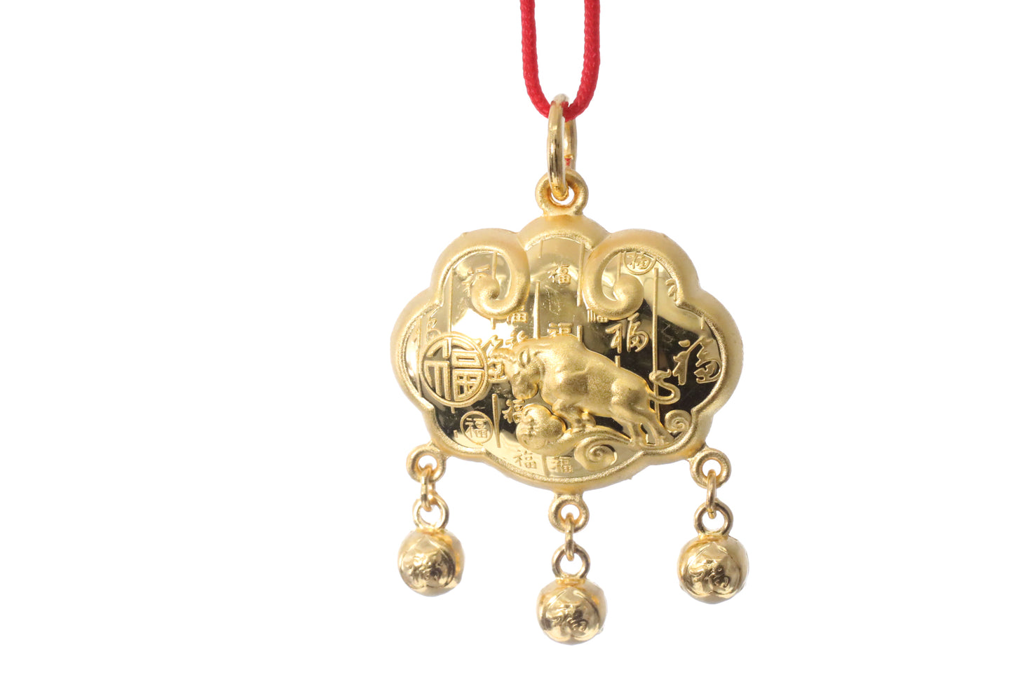 24K Gold Ox Pendant