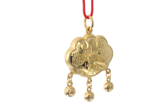 24K Gold Ox Pendant