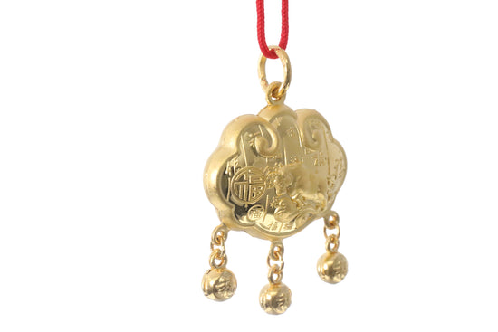 24K Gold Ox Pendant