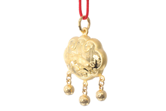 24K Gold Ox Pendant