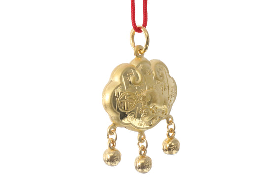 24K Gold Ox Pendant