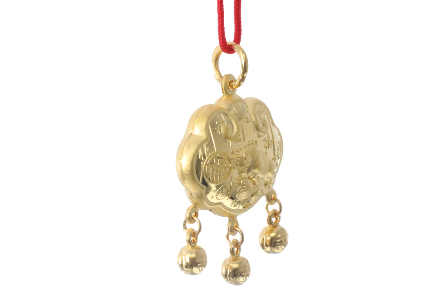 24K Gold Ox Pendant