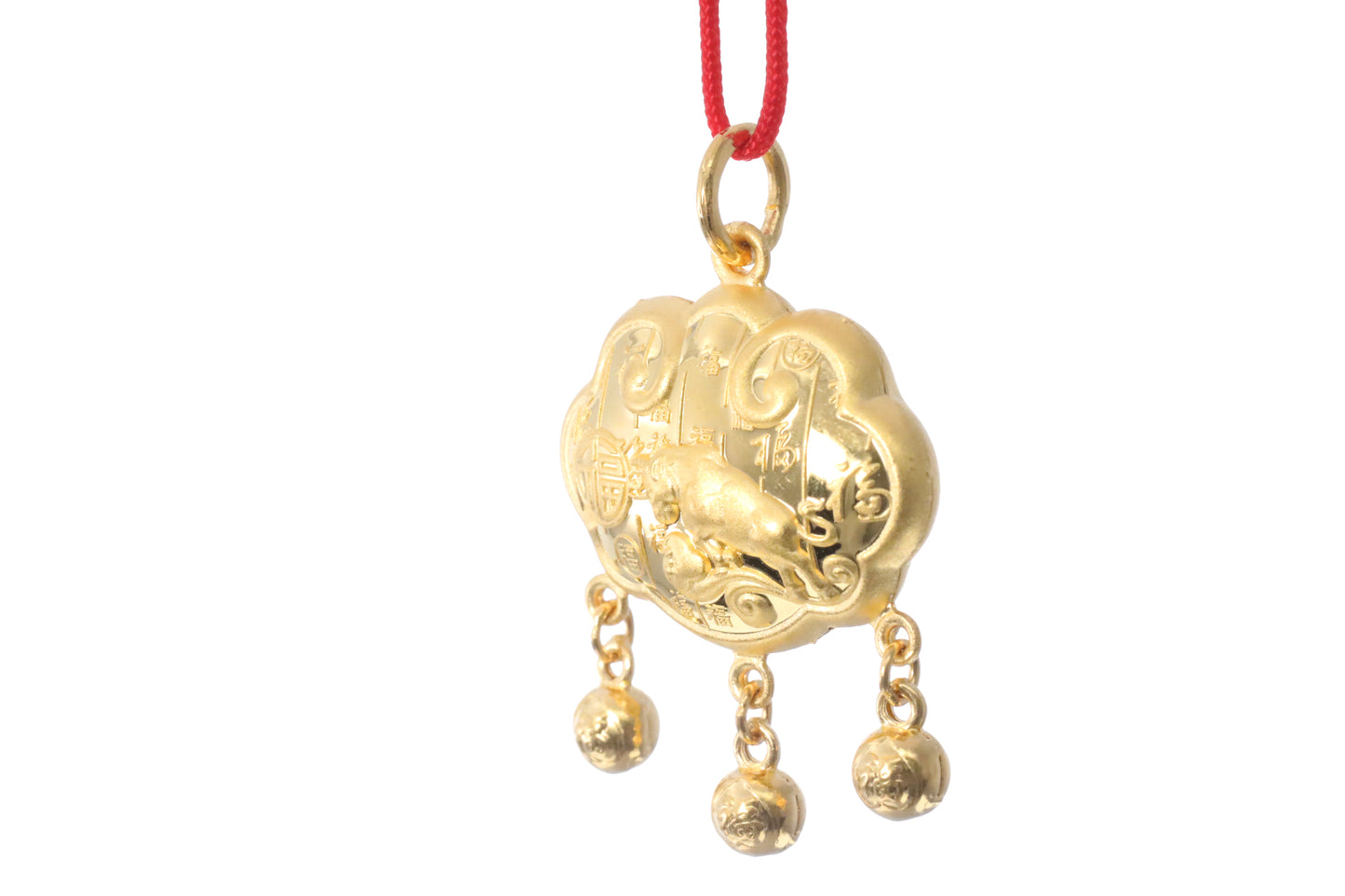 24K Gold Ox Pendant