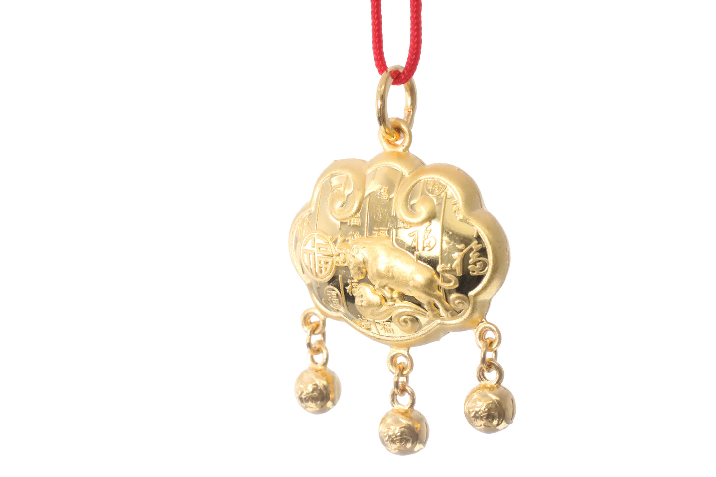 24K Gold Ox Pendant