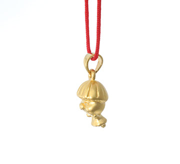 24K Gold Happy Baby Pig Pendant