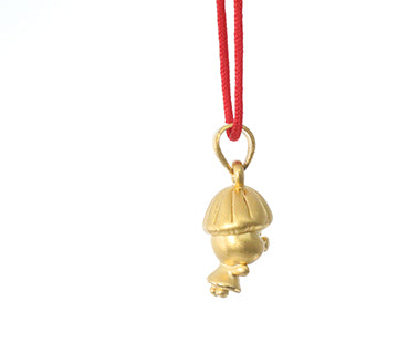 24K Gold Happy Baby Pig Pendant