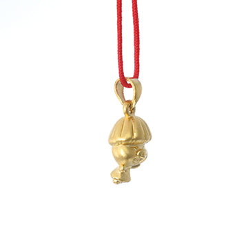 24K Gold Happy Baby Pig Pendant