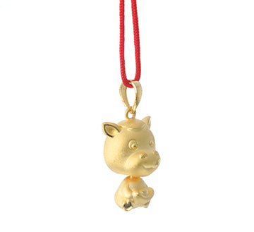 24K Gold Horse Pendant