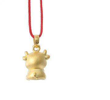 24K Gold Ox Pendant