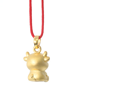 24K Gold Ox Pendant