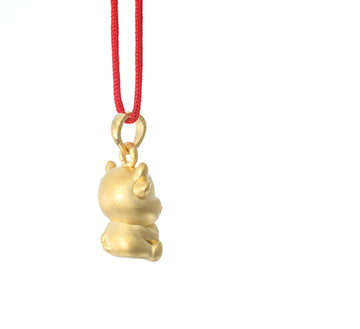 24K Gold Ox Pendant