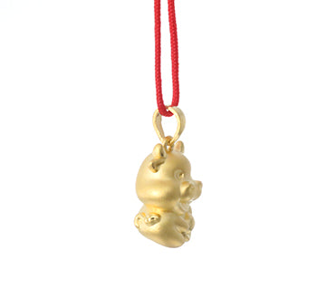 24K Gold Ox Pendant