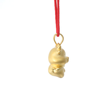 24K Gold Ox Pendant