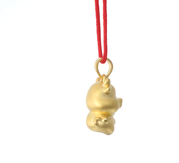 24K Gold Ox Pendant