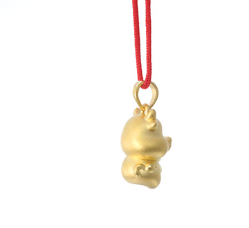 24K Gold Ox Pendant