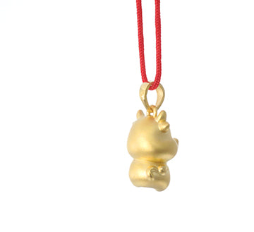 24K Gold Ox Pendant