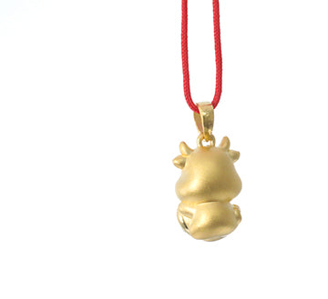 24K Gold Ox Pendant