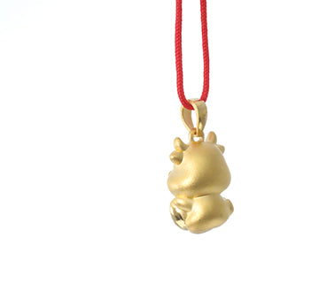 24K Gold Ox Pendant