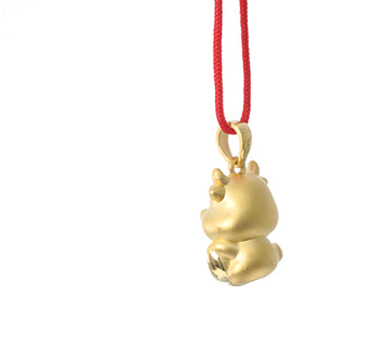 24K Gold Ox Pendant