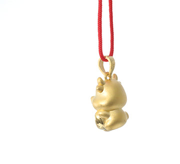 24K Gold Ox Pendant