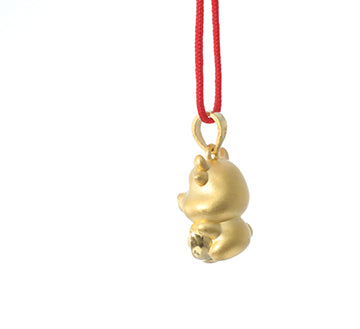 24K Gold Ox Pendant