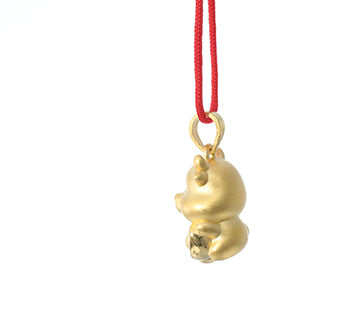 24K Gold Ox Pendant